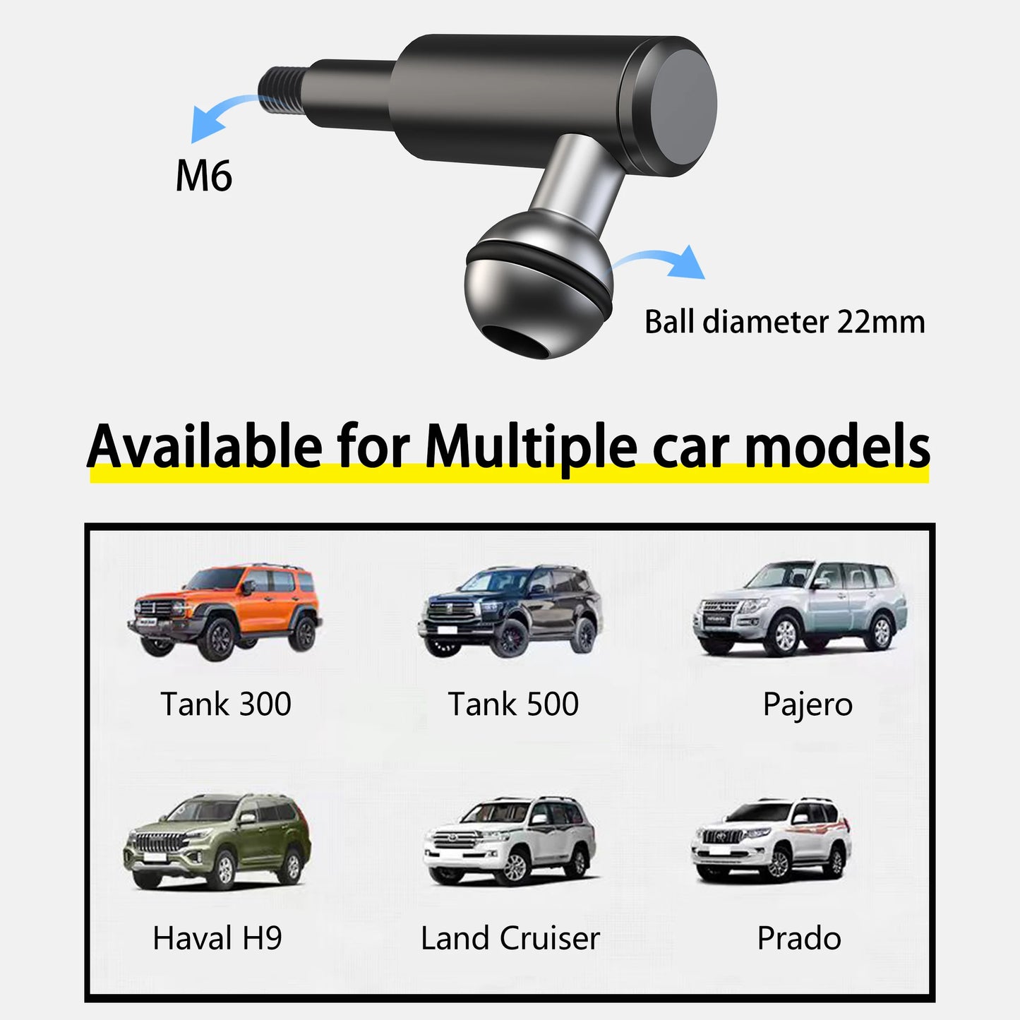 Magsafe Armrest Car Phone Holder-Heavy Duty Mount for SUV & Trucks