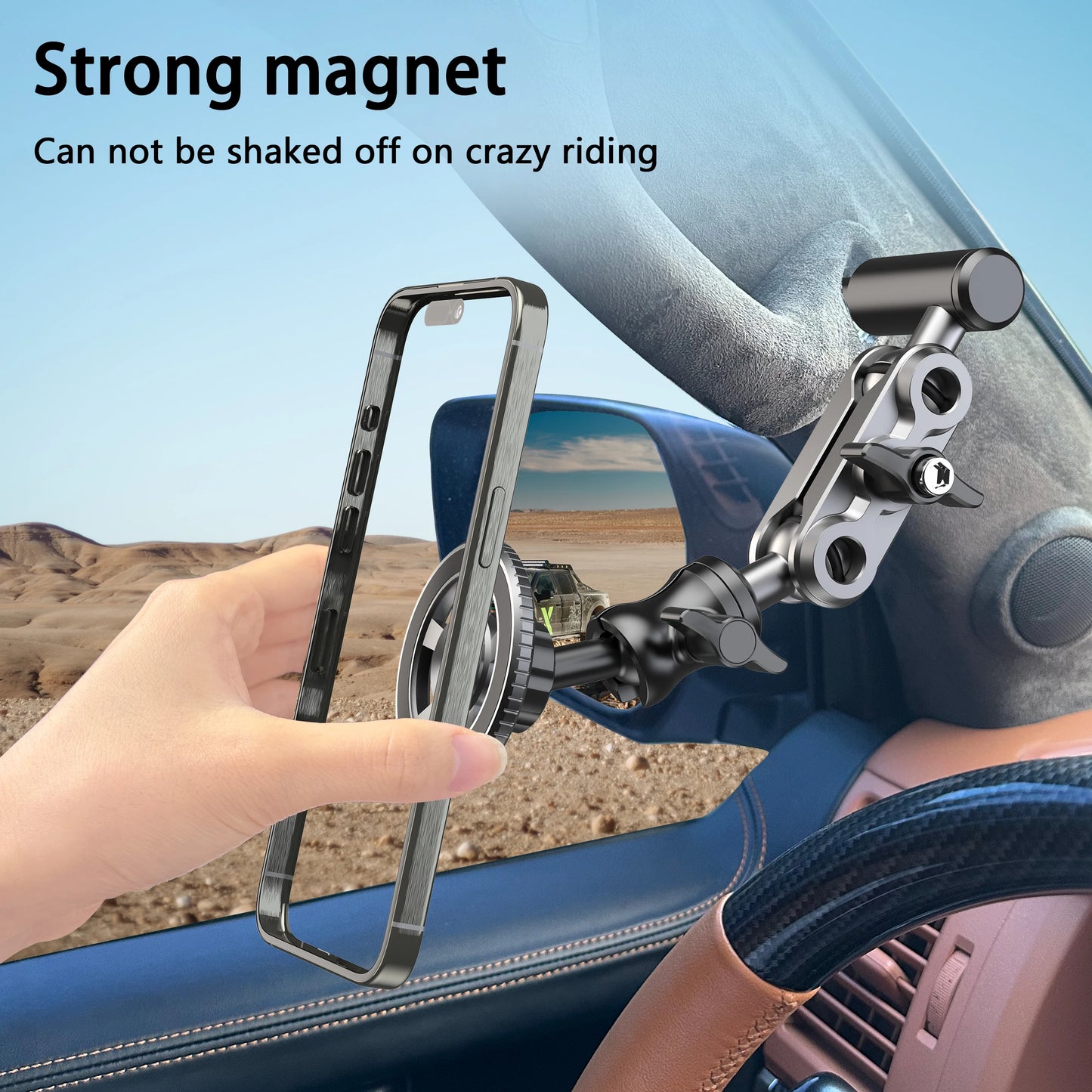 Magsafe Armrest Car Phone Holder-Heavy Duty Mount for SUV & Trucks